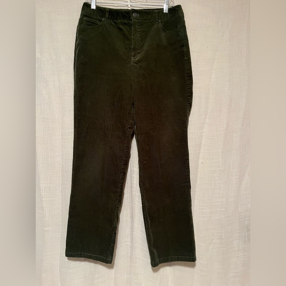 Appleseed’s Olive Green Stretch Corduroy Pants Women’s Size 12